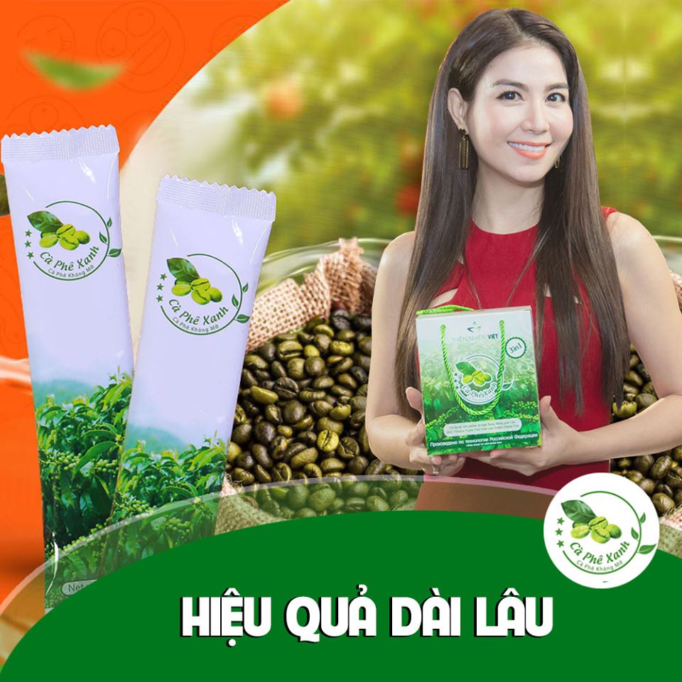 Cà phê xanh Thiên Nhiên Việt hộp nhỏ 10 gói (combo 2 hộp)