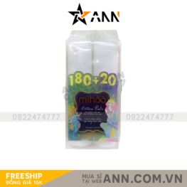 Bông Tẩy Trang Mihoo 100% Cotton (200 Miếng) - 8936112021140