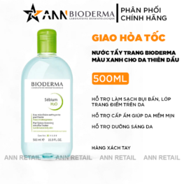 Nước Tẩy Trang Bioderma Màu Xanh Sébium H2O 500ml Dành Cho Da Dầu & Hỗn Hợp - 3401575645851