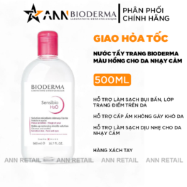 Nước Tẩy Trang Bioderma Màu Hồng Sensibio H2O 500ml Phù Hợp Da Nhạy Cảm - 3401575645790