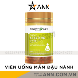 Viên Uống Mầm Đậu Nành Healthy Care Super Lecithin Của Úc ( Có Tem Phụ) - 9316254892973