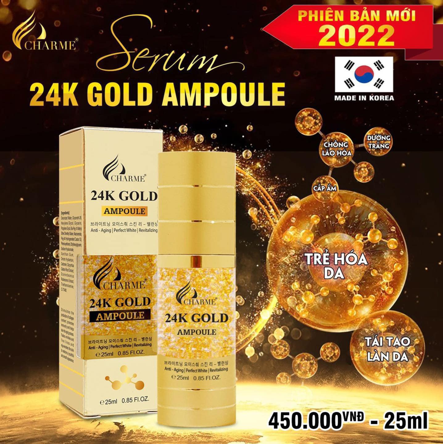 Serum Vàng 24k Charm Gold Ampoule