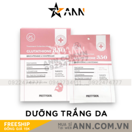 Mặt Nạ Prettyskin Glutathione 350 Màu Hồng Dưỡng Trắng Da Hộp 10miếng - 8809733215611