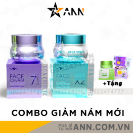 Combo Face Hỗ Trợ Giảm Nám Tím Xanh Biển SON Cosmetic Tặng Cao Bưởi Phiên Bản Mới - COMBOSON8