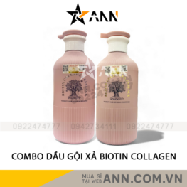 Combo Dầu Gội Xả Biotin Màu Hồng Collagen Essence Pink Voudioty 500ml - GOIXABIOTIN01