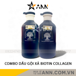 Combo Dầu Gội Xả Biotin Collagen Màu Xanh Phục Hồi Siêu Cấp Voudioty 500ml - GOIXABIOTIN02