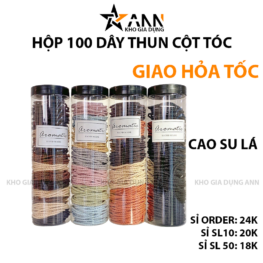 Hộp 100 Dây Thun Buộc Tóc Cao Su - HDT100