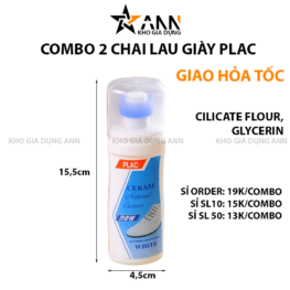 Combo 2 Chai Lau Giày Plac Tẩy Trắng Giày Nhanh Chóng - CLG01