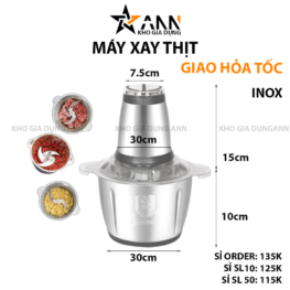 Máy Xay Thịt Inox 4 Lưỡi 25x30cm - MXTDN01