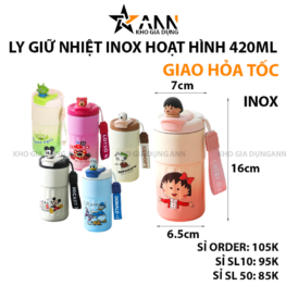 Ly Giữ Nhiệt Inox Hoạt Hình 420ml - LGNIN01