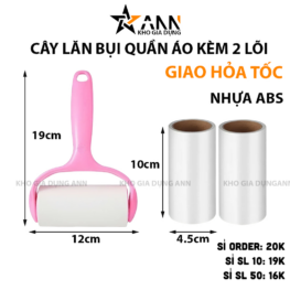 Cây Lăn Bụi Quần Áo Kèm 2 Lõi Lăn 9x12cm - CLB01