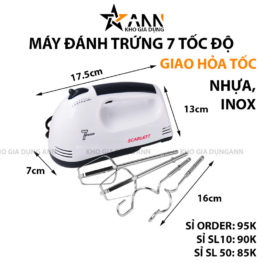 Máy Đánh Trứng Cầm Tay 7 Tốc Độ 180W Tiện Lợi 17.5x7x13cm - MDTCT01