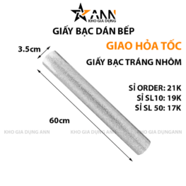 Giấy Bạc Dán Bếp Miếng Dán Tường Cách Nhiệt Chống Bụi Bẩn 170Cm - GBDB01