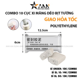 Combo 10 Xi Măng Dẻo Chống Thấm Xi Măng Trắng Đông Cứng Nhanh 12.5x6x1.5cm - XMDCT01