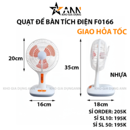 Quạt Tích Điện Để Bàn 35x18cm - QDNTD01