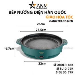 Bếp Nướng Điện Chống Dính Tráng Men 26cm - BNDCD01