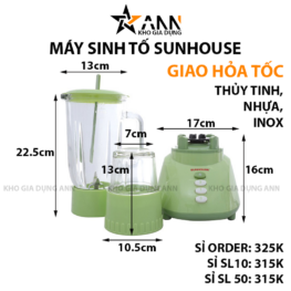 Máy Xay Sinh Tố Sunhouse Cối Thủy Tinh - MXSTSH01