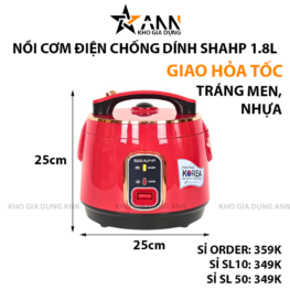 Nồi Cơm Điện Chống Dính Shahp 1.8L - NCCDSRAPP01