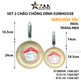 Set 2 Chảo Chống Dính Sunhouse - S2CH01