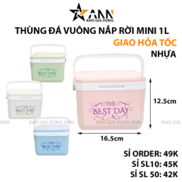 Thùng Đá Vuông Giữ Nhiệt Mini Nắp Rời 1,5L Tân Lập Thành - TDMNTLT01