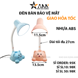 Đèn Học Để Bàn Đế Gấu 25.5x15x15cm - DBBVM01