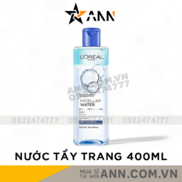 Nước Tẩy Trang L'oreal Paris Màu Xanh Đậm Micellar Water Deep Cleansing 400ml - 6902395498919