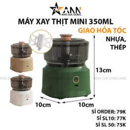 Máy Xay Thịt Mini Đế Vuông 350ml - MXTMN01