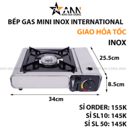 Bếp Gas Mini International Inox Không Gỉ - BGMN01