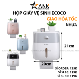 Hộp Giấy Vệ Sinh Treo Tường Ecoco 2 Tầng - HGVSECOCO