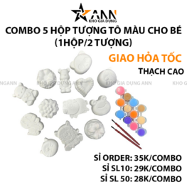 Combo 5 Hộp Tượng Mini Tô Màu Cho Bé - TMNTMCB