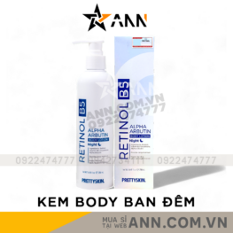 Kem Body Prettyskin Màu Xanh Ban Đêm Retinol B5 Alpha Arbutin Body Lotion 250ml - 8809733216380