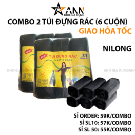 Set 2 Túi Nilong Đựng Rác 6 Cuộn Size Trung 55x65cm - S2CTDR