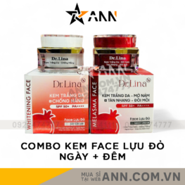 Combo Kem Face Dưỡng Trắng Dr.Lina Lựu Đỏ Ngày Đêm 25g Hỗ Trợ Trắng Da Mờ Nám - CBKFLD