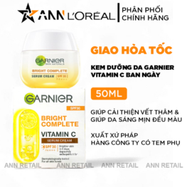 Kem Dưỡng Garnier Vitamin C Ban Ngày Bright Complete Vitamin C Serum Cream SPF30 PA+++ 50ml - 8991380700050