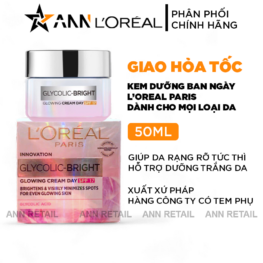 Kem Dưỡng Trắng Da Loreal Paris Ban Ngày Glycolic-Bright Glowing Cream Day SPF 17 50ml - 8994993016525