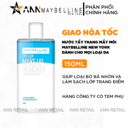 Nước Tẩy Trang Mắt Môi Maybelline New York Eye + Lip Make Up Remover 150ml - 6902395843467