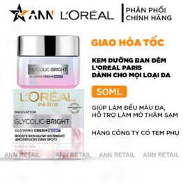 Kem Dưỡng Trắng Da L'oreal Paris Ban Đêm Glycolic-Bright Glowing Cream Night 50ml - 8994993016563