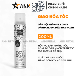 Dầu Gội Khô Girlz Only Màu Xám 200ml - Dầu Gội Khô Cho Da Đầu Nhạy Cảm - DGKGOMX