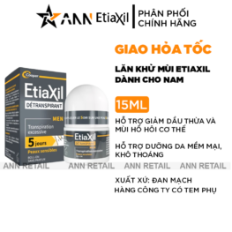 Lăn Khử Mùi EtiaXil Men Màu Xám 15ml - Dành Cho Nam - 3614810005581