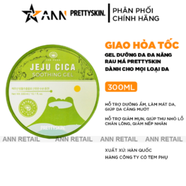 Gel Dưỡng Da Đa Năng Prettyskin Rau Má Jeju Cica Soothing Gel 300ml - 8809733213389