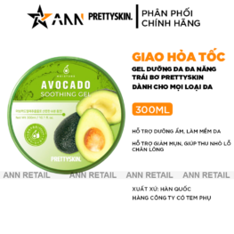 Gel Dưỡng Da Đa Năng Prettyskin Chiết Xuất Bơ Avocado Soothing Gel 300ml - 8809733211842