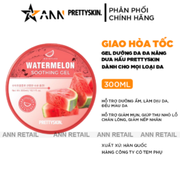 Gel Dưỡng Da Đa Năng Prettyskin Dưa Hấu Watermelon Soothing Gel 300ml - 8809733211835