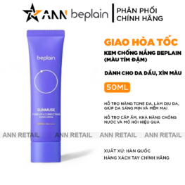 Kem Chống Nắng Beplain Sunmuse Tone Up Màu Tím Đậm - Dành Cho Da Dầu Xỉn Màu 50ml - 8809623941972