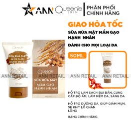 Sữa Rửa Mặt Mầm Gạo Hạnh Nhân Queenie Skin 120g Phiên Bản Mới - 8938513314470