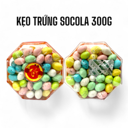 Hộp Kẹo Trứng Socola Bát Giác 300G Hộp Tết - KTSHBG300