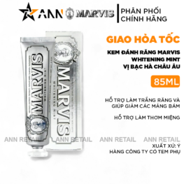 Kem Đánh Răng Marvis Whitening Mint Màu Bạc 85ml - 8004395111718