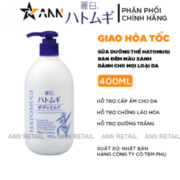 Sữa Dưỡng Thể Ý Dĩ Reihaku Hatomugi Body Milk Ban Đêm 400ml - 4513574029606