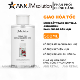 Nước Tẩy Trang JMSolution Centella Cleansing Water Cho Da Dầu Mụn 500ml - 8809505545120