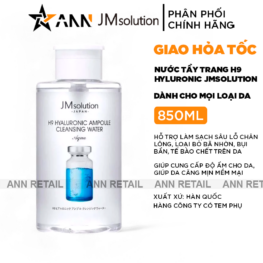 Nước Tẩy Trang JMSolution H9 Hyluronic Cleansing Water Hàn Quốc 850ml - 8809711710701