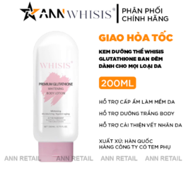 Sữa Dưỡng Thể Whisis Ban Đêm Premium Glutathione Whitening Body Lotion 200ml - 8809803050371